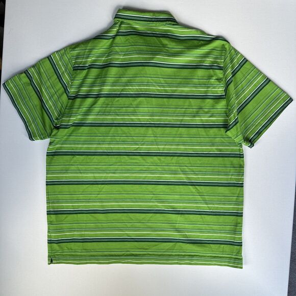 NIKE Tiger Woods collection Dri-fit polo Golf XL Green With Multi Color strips - Picture 3 of 3